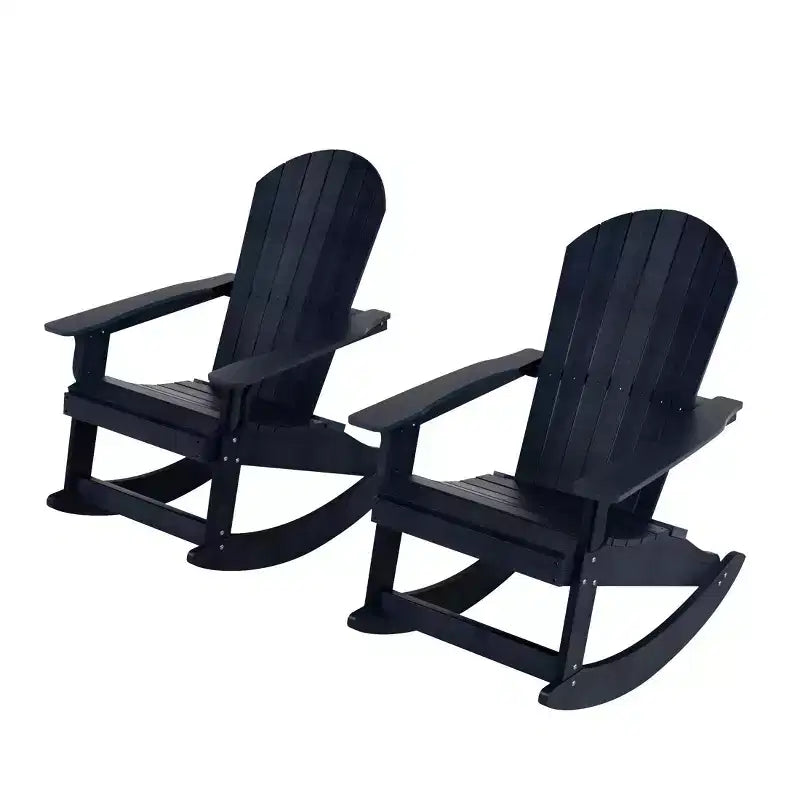 WestinTrends Set di 2 sedie a dondolo Adirondack per esterni resistenti a tutte le condizioni atmosferiche