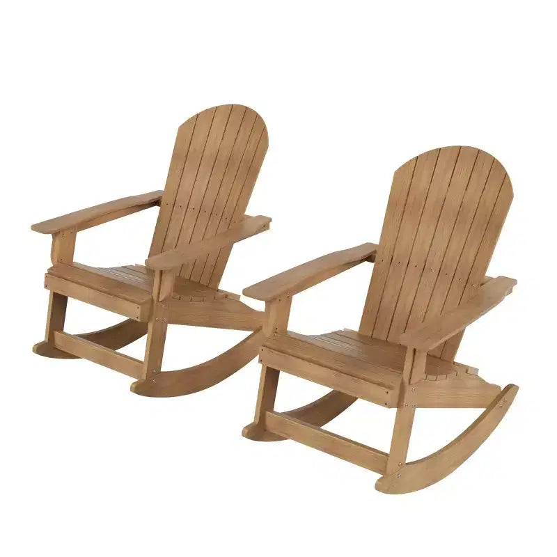 WestinTrends Set di 2 sedie a dondolo Adirondack per esterni resistenti a tutte le condizioni atmosferiche