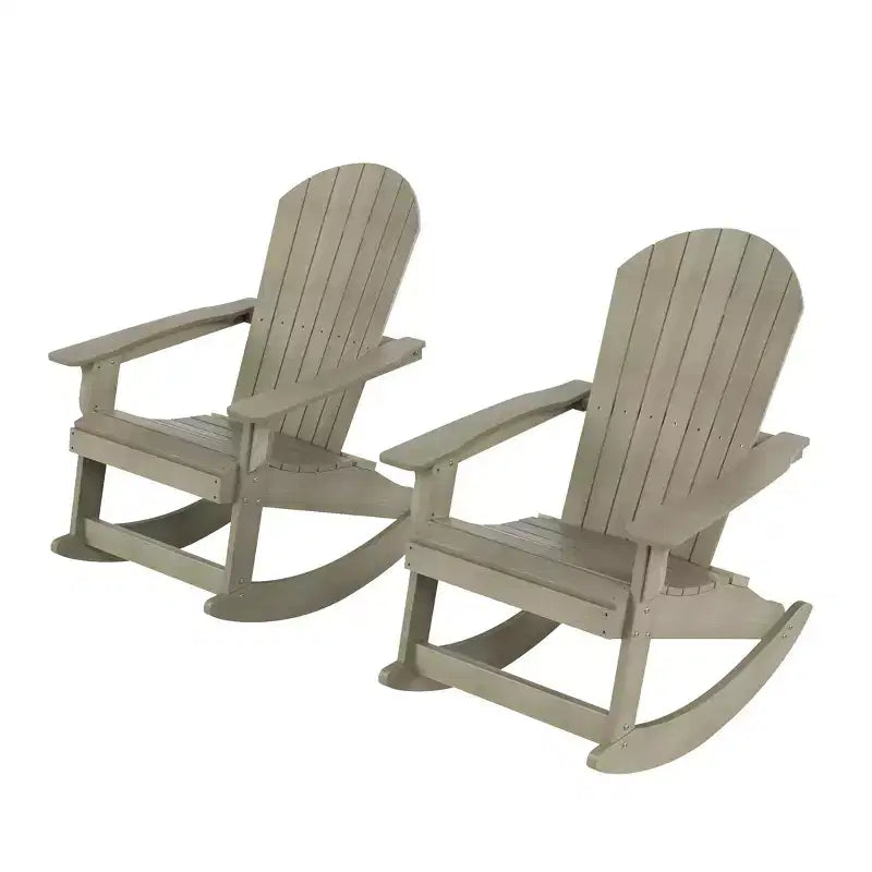 WestinTrends Set di 2 sedie a dondolo Adirondack per esterni resistenti a tutte le condizioni atmosferiche