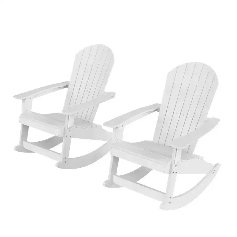 WestinTrends Set di 2 sedie a dondolo Adirondack per esterni resistenti a tutte le condizioni atmosferiche