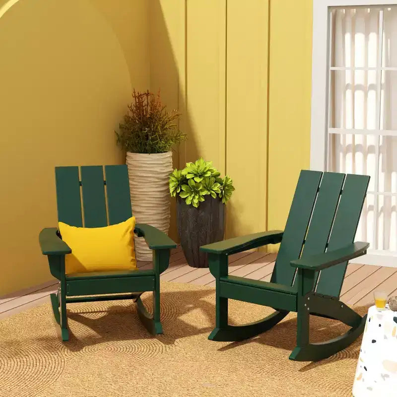 WestinTrends Sedia a dondolo moderna Adirondack da esterno (Set di 2)