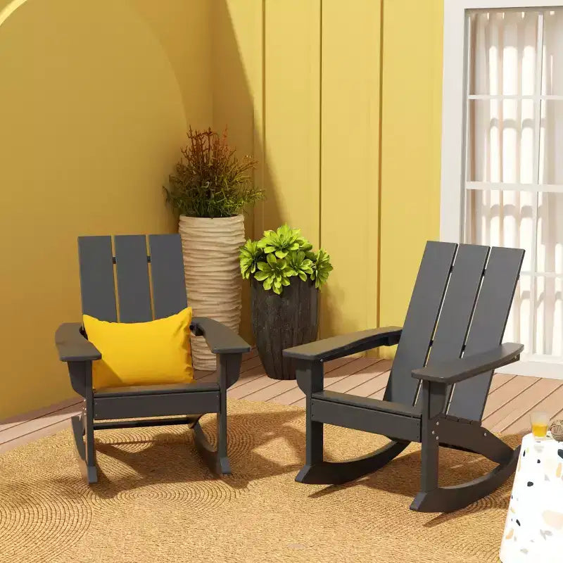 WestinTrends Sedia a dondolo moderna Adirondack da esterno (Set di 2)