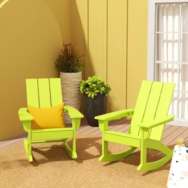 WestinTrends Sedia a dondolo moderna Adirondack da esterno (Set di 2)
