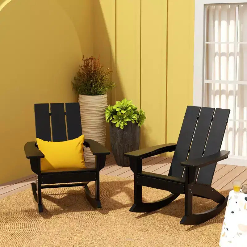 WestinTrends Sedia a dondolo moderna Adirondack da esterno (Set di 2)