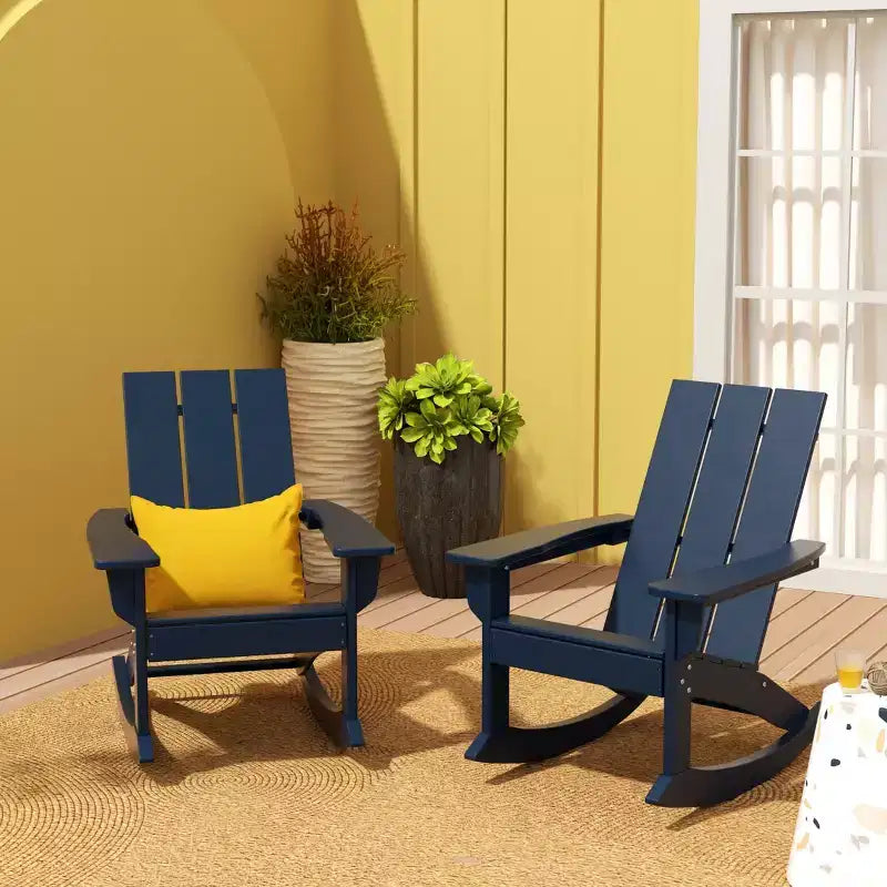 WestinTrends Sedia a dondolo moderna Adirondack da esterno (Set di 2)