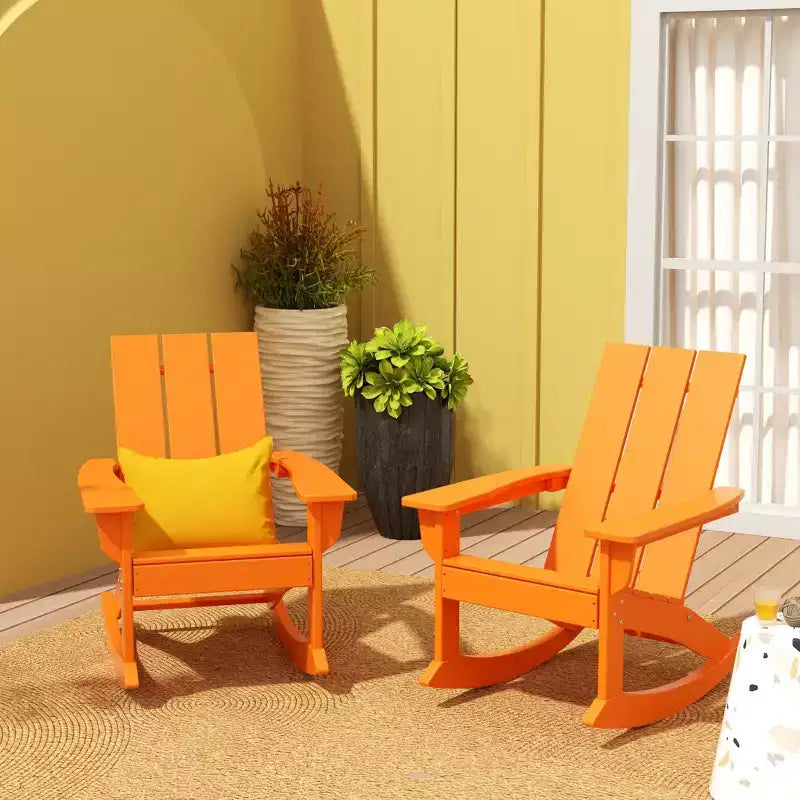 WestinTrends Sedia a dondolo moderna Adirondack da esterno (Set di 2)