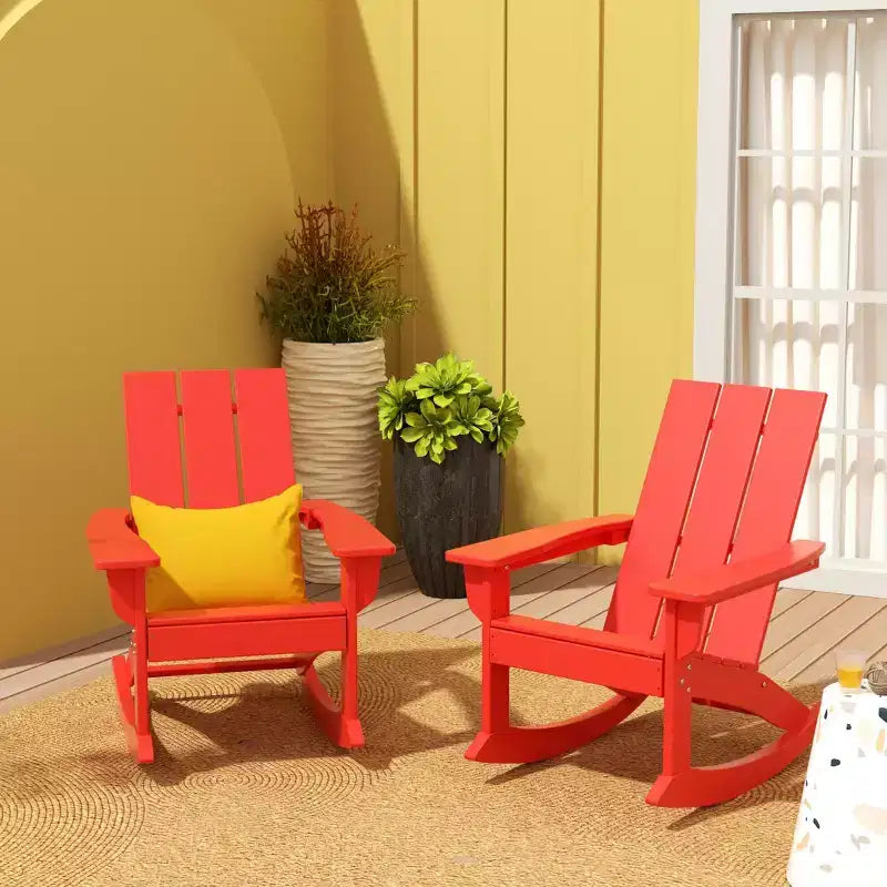 WestinTrends Sedia a dondolo moderna Adirondack da esterno (Set di 2)