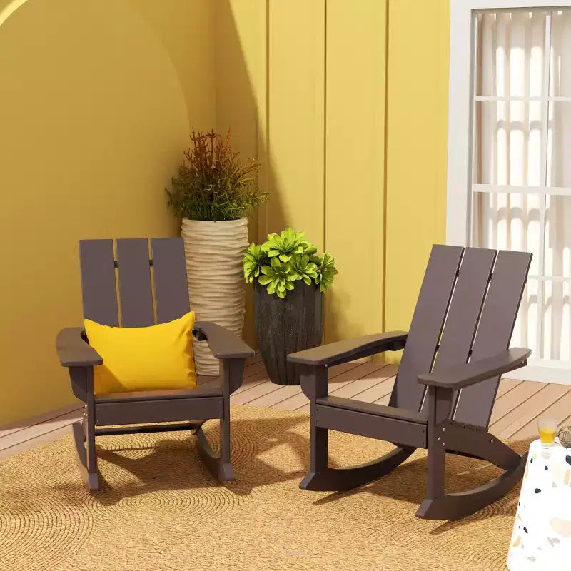 WestinTrends Sedia a dondolo moderna Adirondack da esterno (Set di 2)