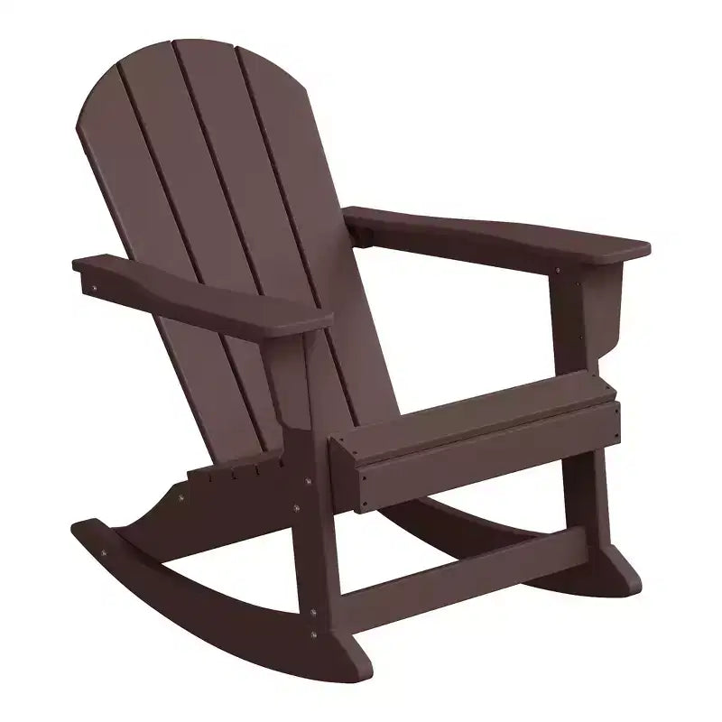 WestinTrends Set 2 Pezzi Sedia a Dondolo Adirondack da Esterno con Tavolino Laterale