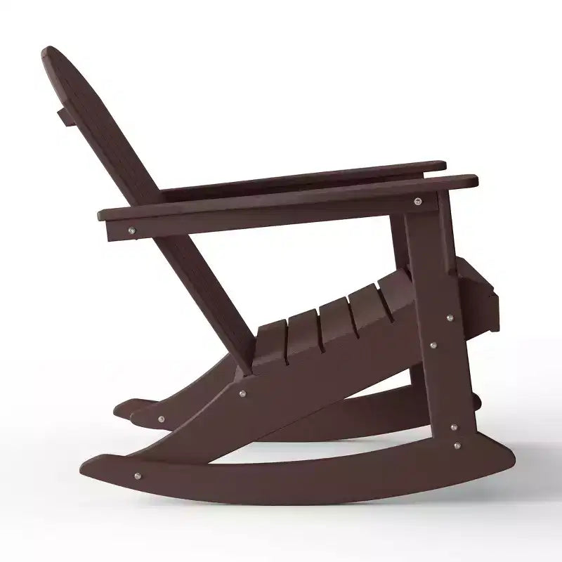 WestinTrends Set 2 Pezzi Sedia a Dondolo Adirondack da Esterno con Tavolino Laterale