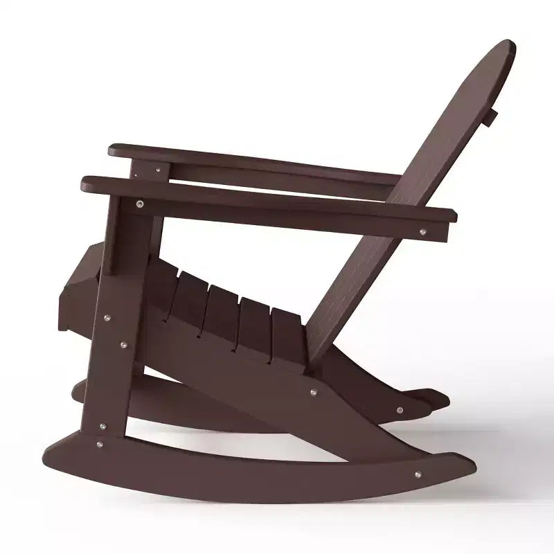 WestinTrends Set 2 Pezzi Sedia a Dondolo Adirondack da Esterno con Tavolino Laterale