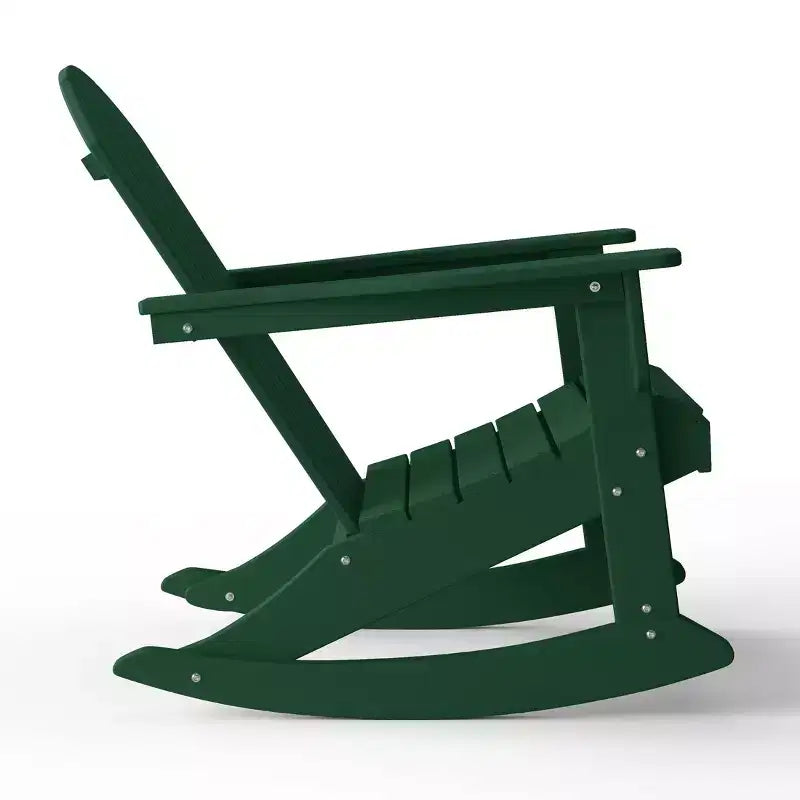 WestinTrends Set 2 Pezzi Sedia a Dondolo Adirondack da Esterno con Tavolino Laterale