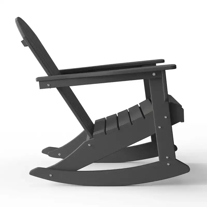 WestinTrends Set 2 Pezzi Sedia a Dondolo Adirondack da Esterno con Tavolino Laterale