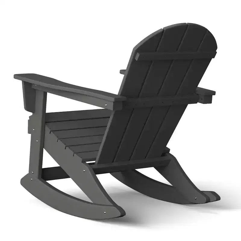 WestinTrends Set 2 Pezzi Sedia a Dondolo Adirondack da Esterno con Tavolino Laterale