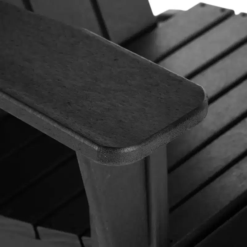Ensemble de 3 pièces WestinTrends : 2 fauteuils à bascule Adirondack en polymère pour l'extérieur avec table d'appoint