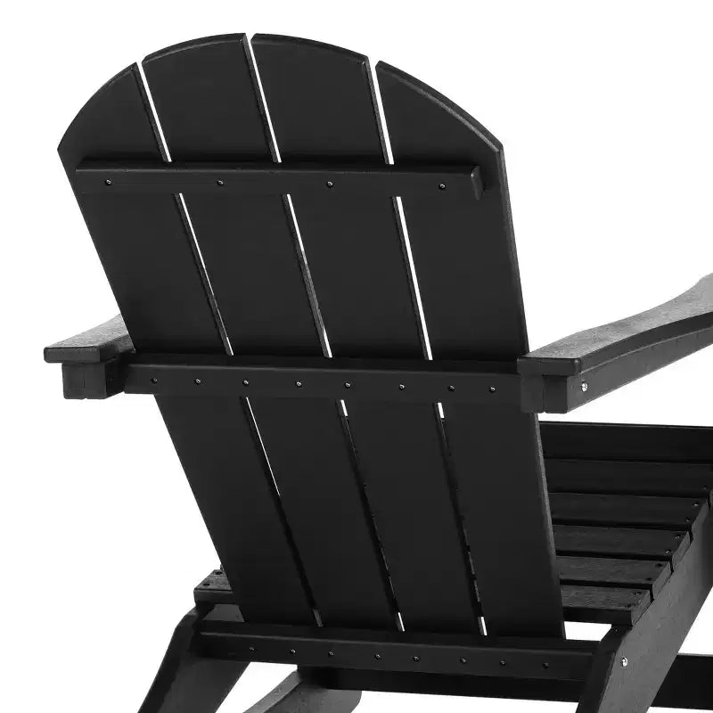 Ensemble de 3 pièces WestinTrends : 2 fauteuils à bascule Adirondack en polymère pour l'extérieur avec table d'appoint