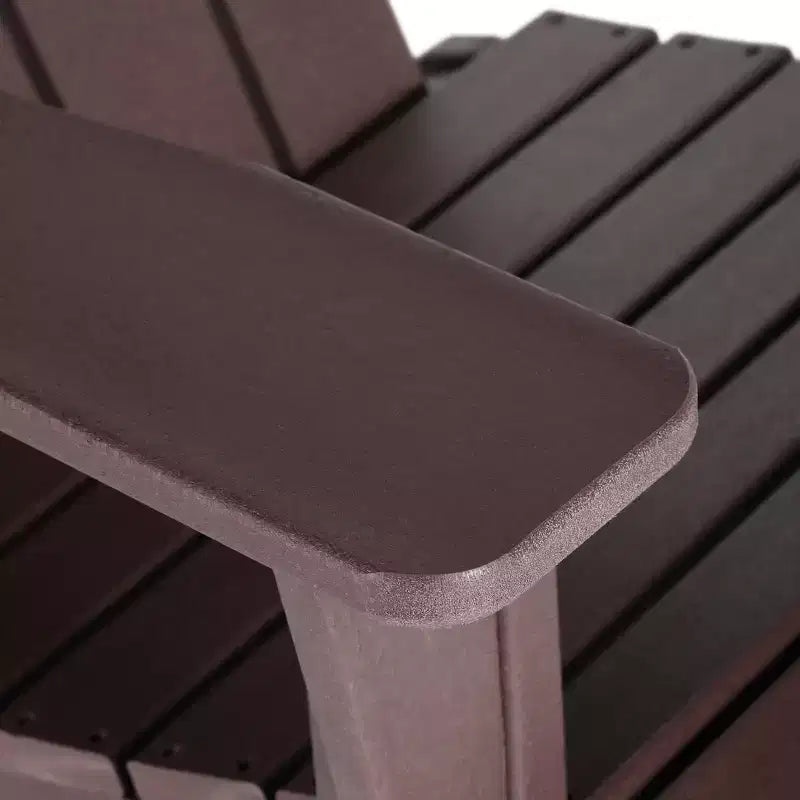Ensemble de 3 pièces WestinTrends : 2 fauteuils à bascule Adirondack en polymère pour l'extérieur avec table d'appoint