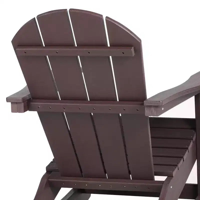 Ensemble de 3 pièces WestinTrends : 2 fauteuils à bascule Adirondack en polymère pour l'extérieur avec table d'appoint