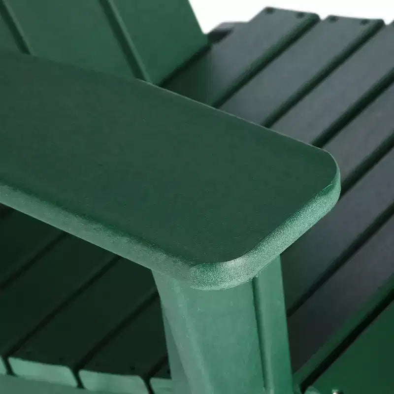 Ensemble de 3 pièces WestinTrends : 2 fauteuils à bascule Adirondack en polymère pour l'extérieur avec table d'appoint