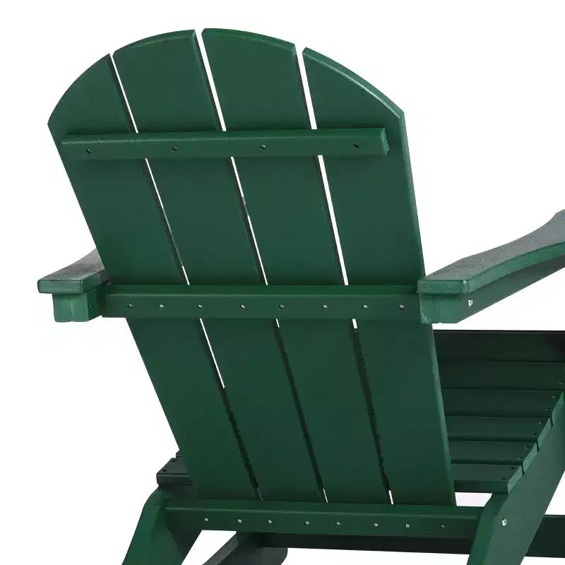 Ensemble de 3 pièces WestinTrends : 2 fauteuils à bascule Adirondack en polymère pour l'extérieur avec table d'appoint
