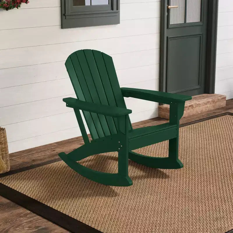Sedia a dondolo Adirondack in polietilene da esterno WestinTrends