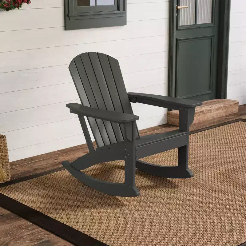 Sedia a dondolo Adirondack in polietilene da esterno WestinTrends