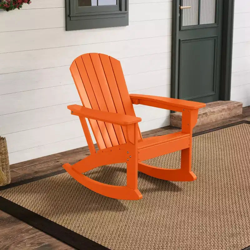 Sedia a dondolo Adirondack in polietilene da esterno WestinTrends