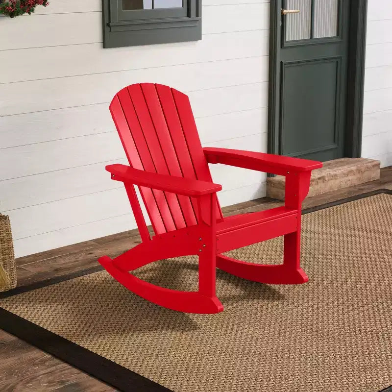 Sedia a dondolo Adirondack in polietilene da esterno WestinTrends