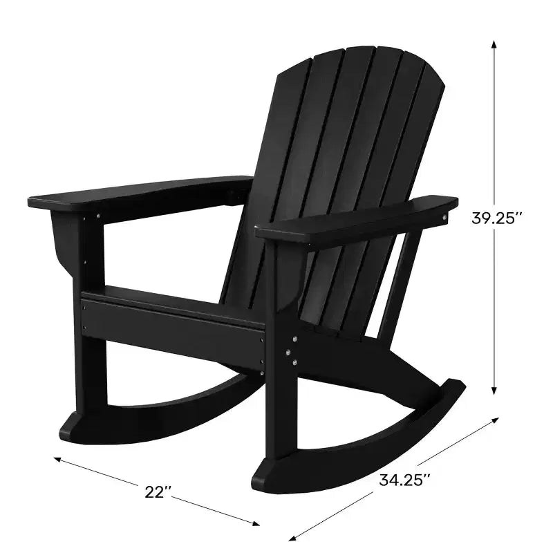 Sedia a dondolo Adirondack in polietilene da esterno WestinTrends