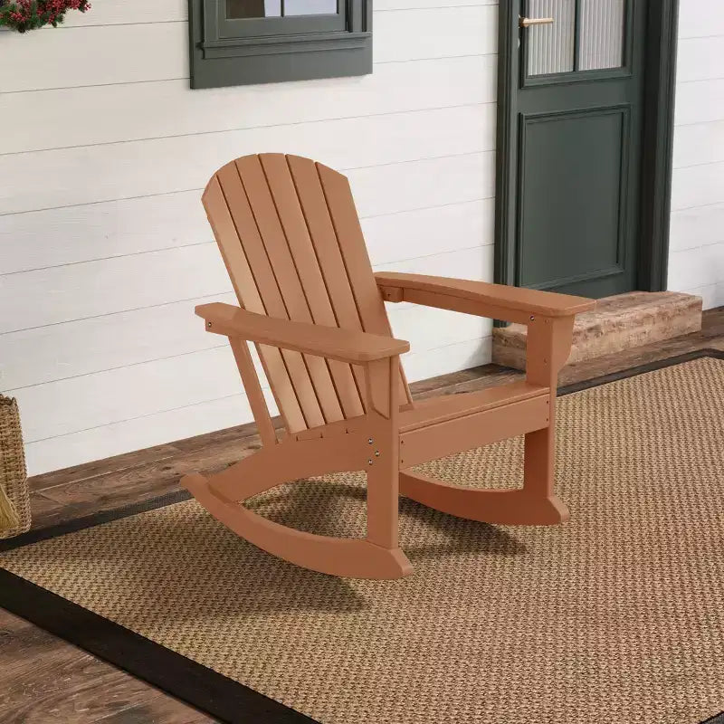 Sedia a dondolo Adirondack in polietilene da esterno WestinTrends