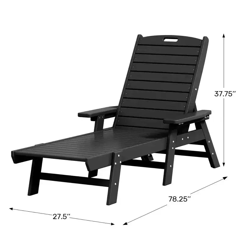 WestinTrends Chaise longue d'extérieur Adirondack pour patio, jardin, piscine (lot de 2)