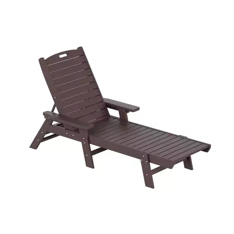 WestinTrends Set 3 Pezzi Poly Chaise Lounge Adirondack da Esterno con Tavolino Laterale