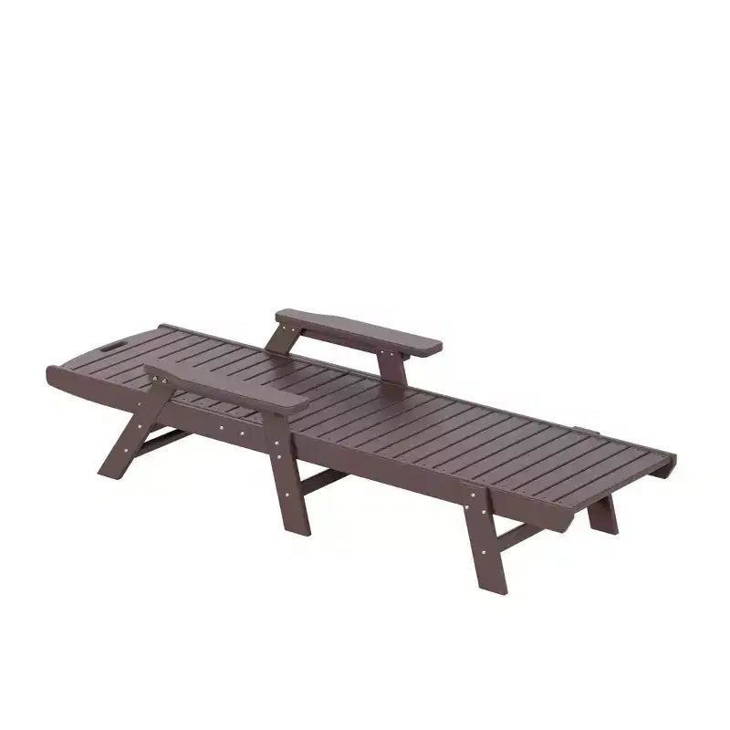 WestinTrends Set 3 Pezzi Poly Chaise Lounge Adirondack da Esterno con Tavolino Laterale