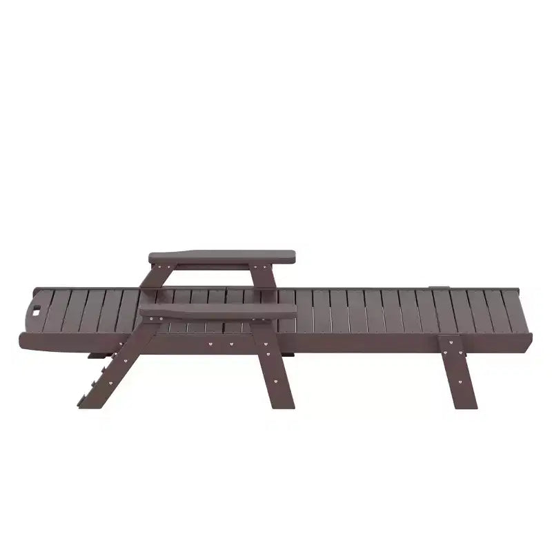 WestinTrends Set 3 Pezzi Poly Chaise Lounge Adirondack da Esterno con Tavolino Laterale