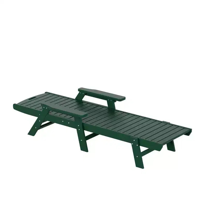 WestinTrends Set 3 Pezzi Poly Chaise Lounge Adirondack da Esterno con Tavolino Laterale