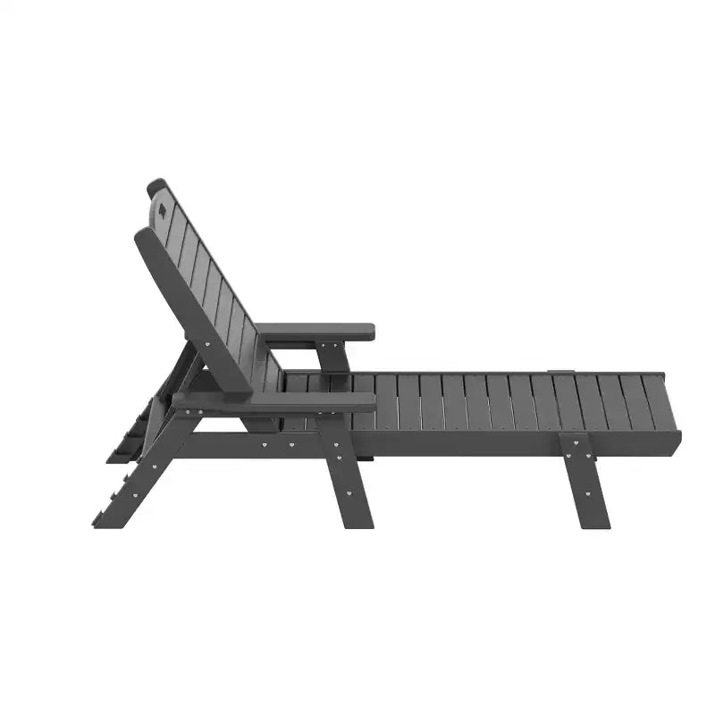 WestinTrends Set 3 Pezzi Poly Chaise Lounge Adirondack da Esterno con Tavolino Laterale