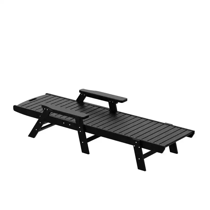 WestinTrends Set 3 Pezzi Poly Chaise Lounge Adirondack da Esterno con Tavolino Laterale