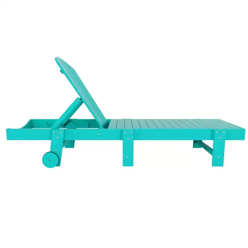 WestinTrends Malibu Sdraio reclinabile con ruote in poly Adirondack