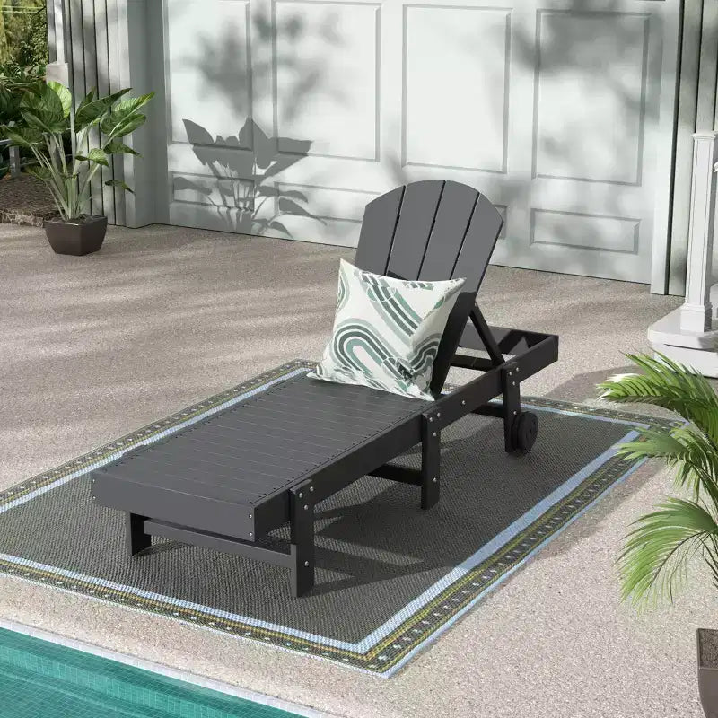 WestinTrends Malibu Sdraio reclinabile con ruote in poly Adirondack