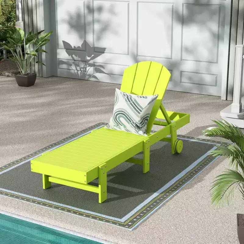 WestinTrends Malibu Sdraio reclinabile con ruote in poly Adirondack