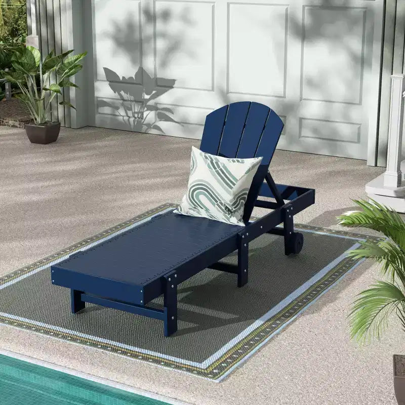 WestinTrends Malibu Sdraio reclinabile con ruote in poly Adirondack
