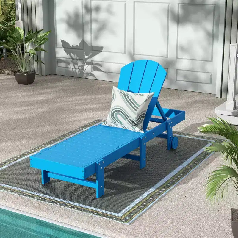 WestinTrends Malibu Sdraio reclinabile con ruote in poly Adirondack