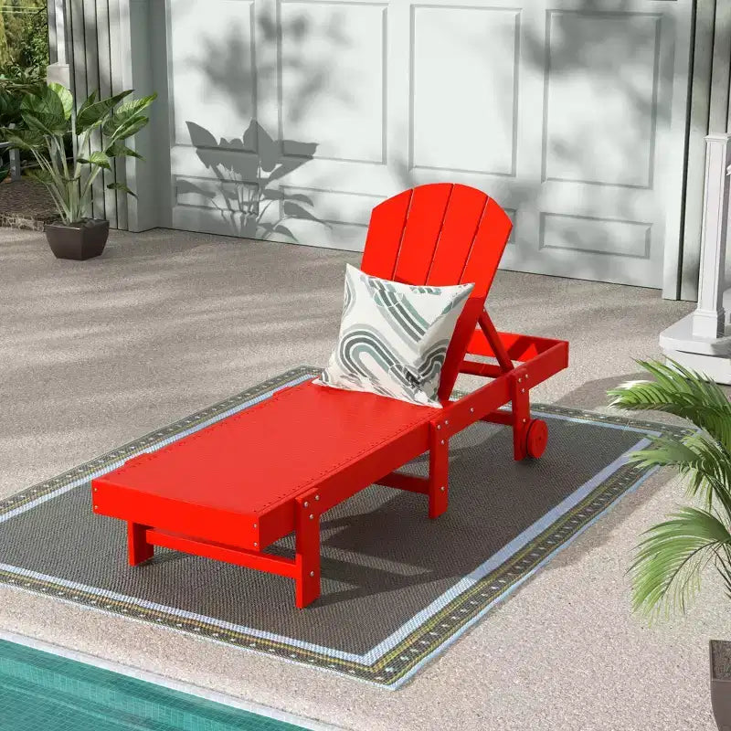 WestinTrends Malibu Sdraio reclinabile con ruote in poly Adirondack