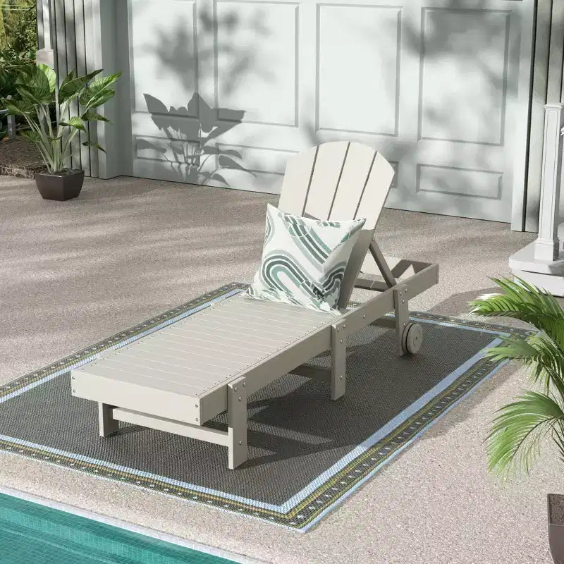 WestinTrends Malibu Sdraio reclinabile con ruote in poly Adirondack