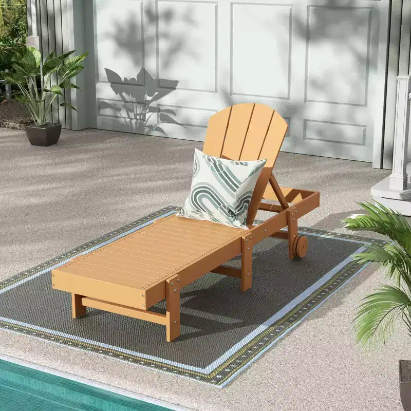 WestinTrends Malibu Sdraio reclinabile con ruote in poly Adirondack
