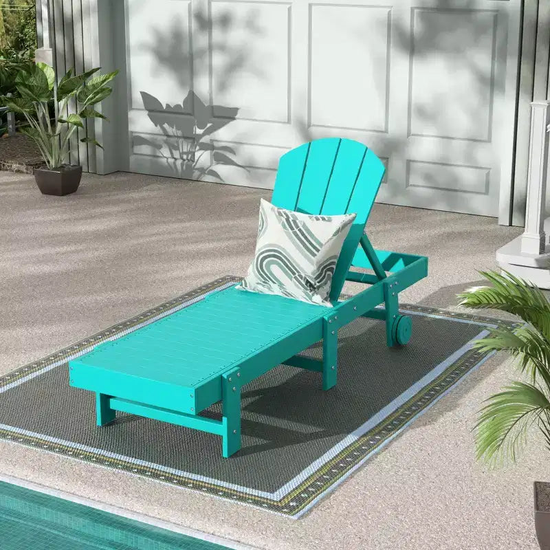 WestinTrends Malibu Sdraio reclinabile con ruote in poly Adirondack