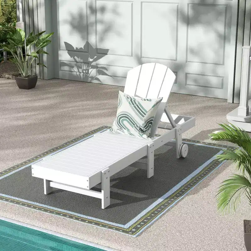 WestinTrends Malibu Sdraio reclinabile con ruote in poly Adirondack