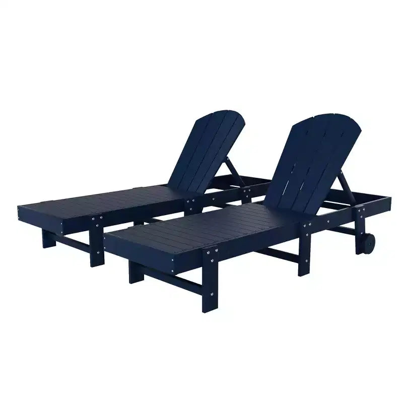 WestinTrends Malibu Sdraio reclinabile con ruote in polietilene (set da 2 pz)