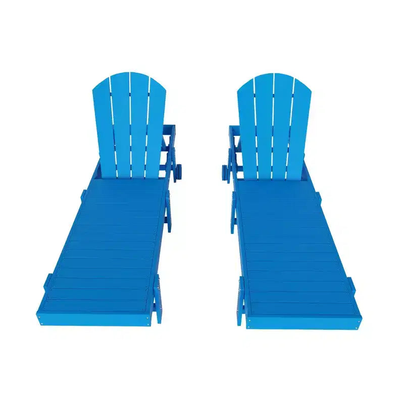 WestinTrends Malibu Sdraio reclinabile con ruote in polietilene (set da 2 pz)