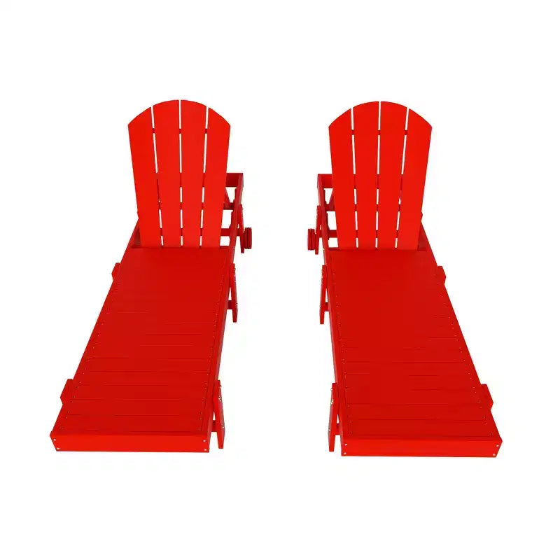 WestinTrends Malibu Sdraio reclinabile con ruote in polietilene (set da 2 pz)